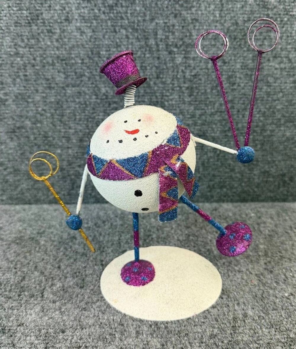 Vintage Nantucket Metal Snowman Figurine Christmas Decor
